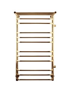 Полотенцесушитель водяной Indigo Brace LBCW100-50GDPR-б/п-60K3пр.с полкой 100x50 см золото